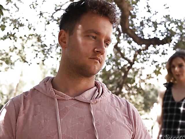 MILF brunette with nice boobs Reagan Foxx fucks the principal