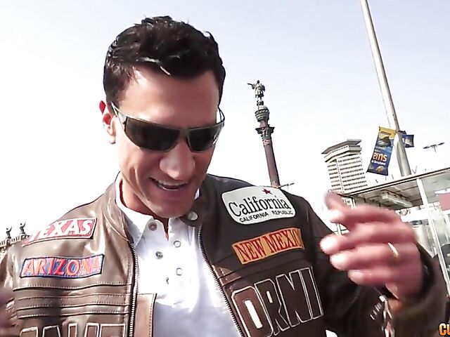 Public ass in a mini skirt and sex with Spanish hot redhead Lilyan