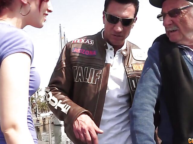 Public ass in a mini skirt and sex with Spanish hot redhead Lilyan