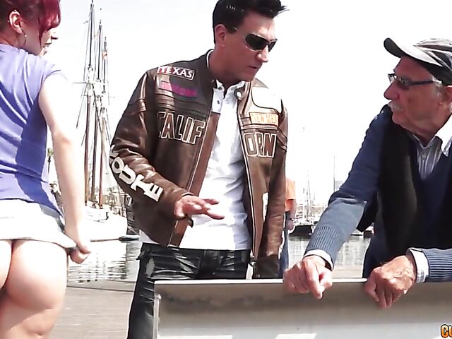 Public ass in a mini skirt and sex with Spanish hot redhead Lilyan