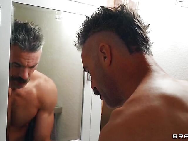 Group sex on the king size bed with Abigail Mac and Luna Star