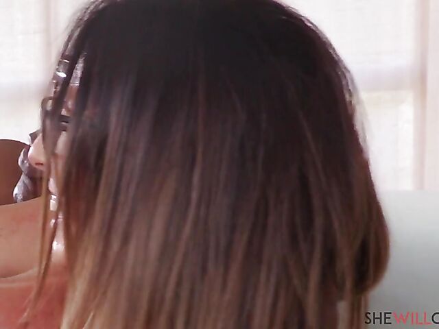 Dava Foxx - MILF with glasses interracial fuck in front of her cuckold husband