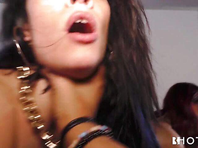 Live group orgy in pantyhose and boots at Eros Porto 2018