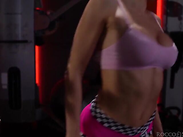 Lesbian fitness babes Kitana Lure, Angelika Grays and Liya Silver take a shower and play with toys