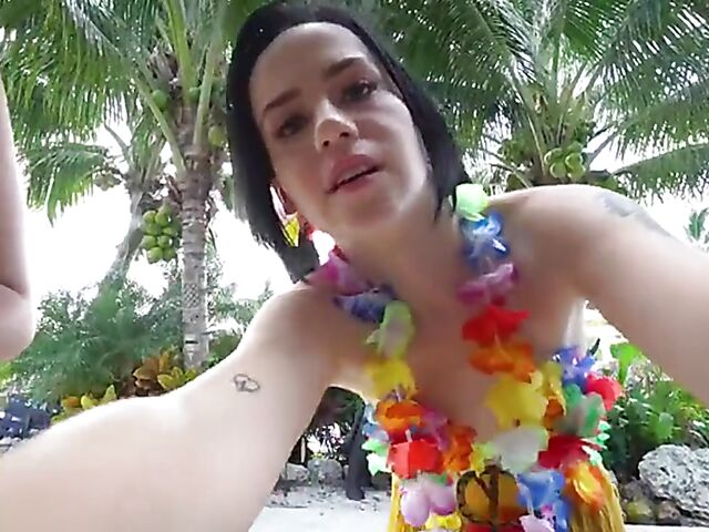 3 girls 1 guy fuck outside in Hawaii featuring Remi Jones, Hazel Heart & Riley Jean