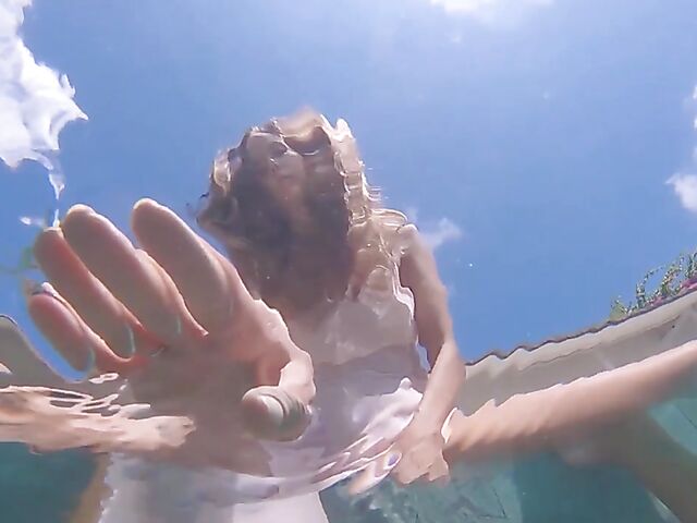 Underwater pussy in an erotic Met Art video with Mango A