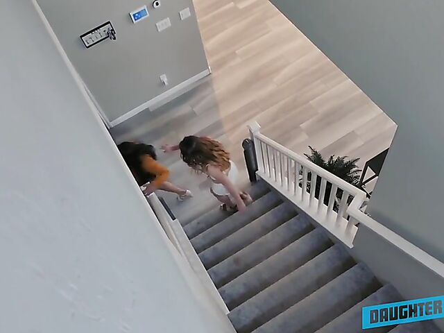 Interracial foursome in lockdown with sexy stepdaughters Alona Bloom and Sera Ryder