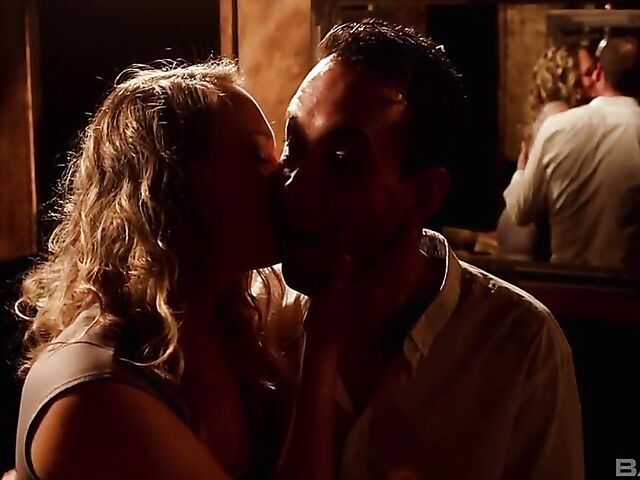 Erotic sex with Blue Angel making love in the dark