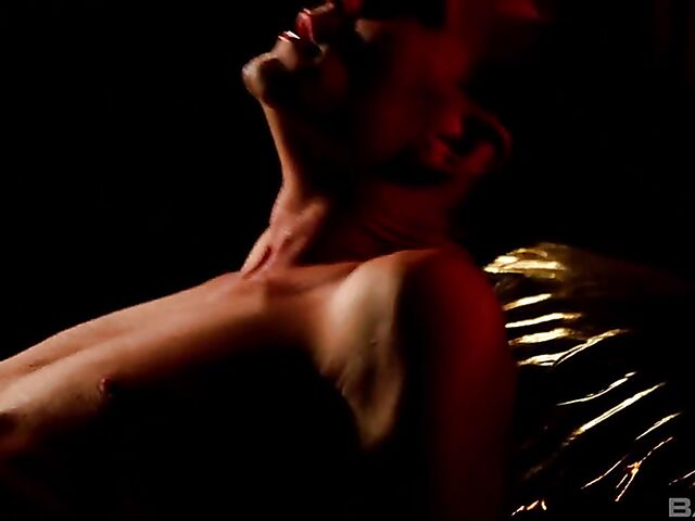 Erotic sex with Blue Angel making love in the dark
