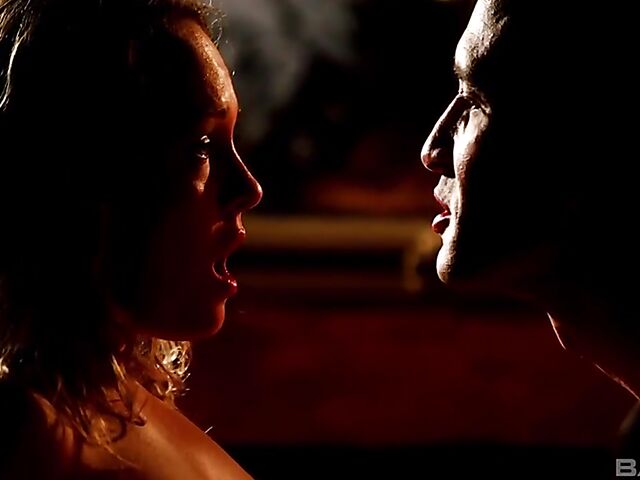 Erotic sex with Blue Angel making love in the dark