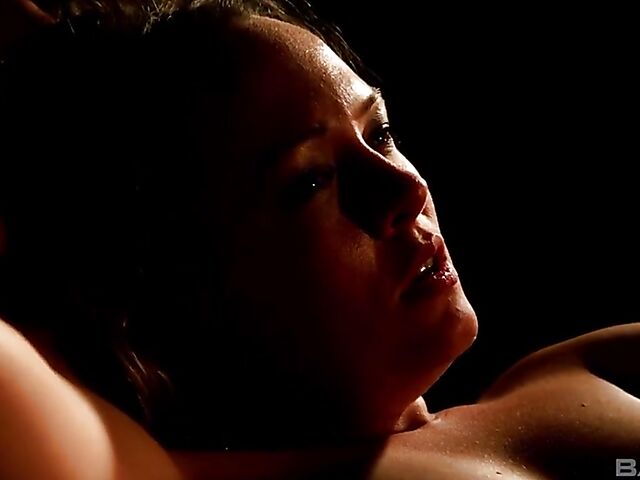 Erotic sex with Blue Angel making love in the dark