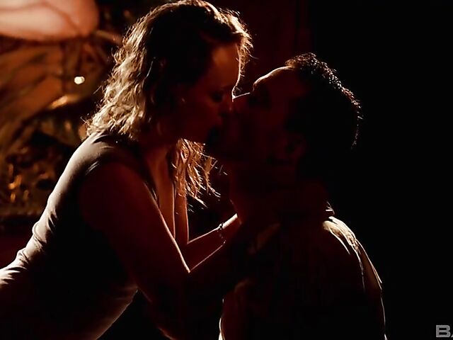 Erotic sex with Blue Angel making love in the dark