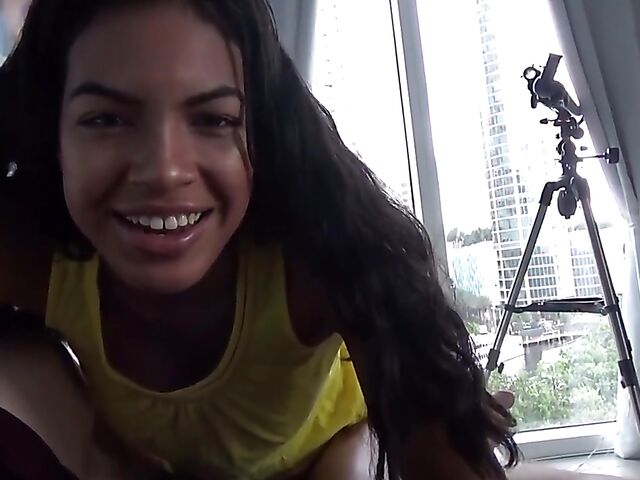 Ebony latina stepsister role play POV with hot Maya Farrell
