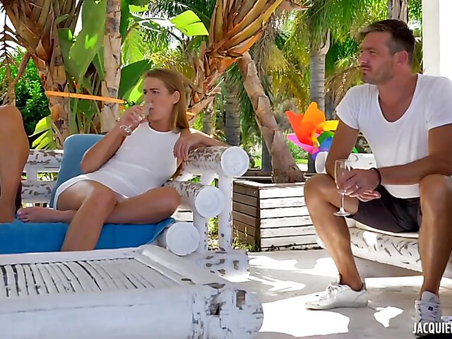 Gangbang anal in Ibiza with horny swinger Lucy Heart