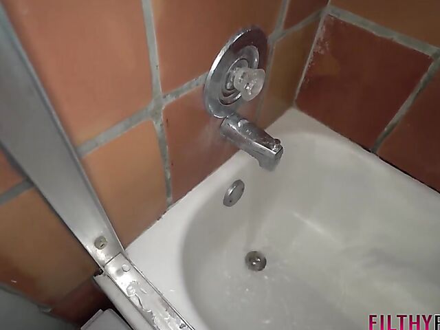 Big tits shower and bathroom POV with perfect mom Crystal Rush