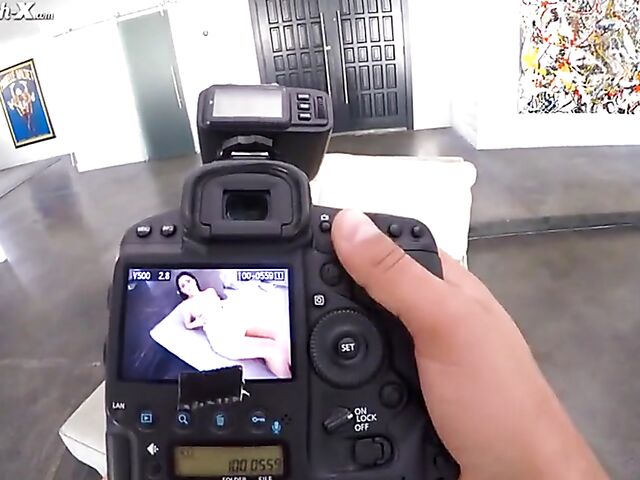 Porn audition POV with shaved brunette Mira Stone