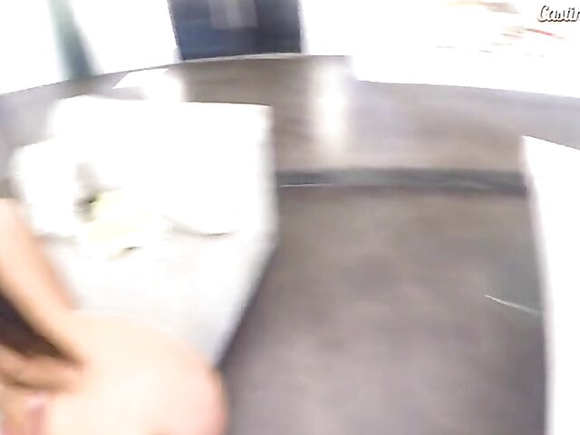 Porn audition POV with shaved brunette Mira Stone