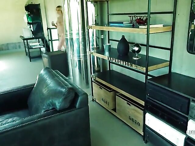 Two blonde FFM 3some in POV with Zazie Skymm and Cherry Kiss