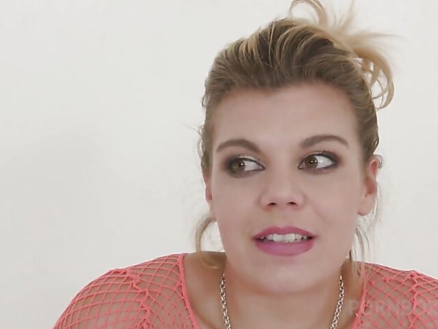 Clementine Marceau's interview and anal tryout with a big black cock