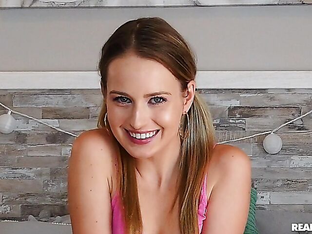 Blue-eyed Scarlett Sage with a dildo JOI masturbation video