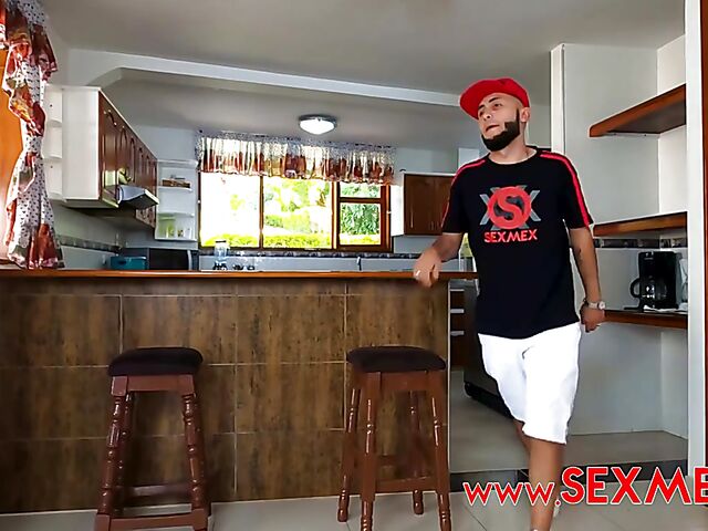 Kitchen sex with hungry Mexican girl Michel Chika