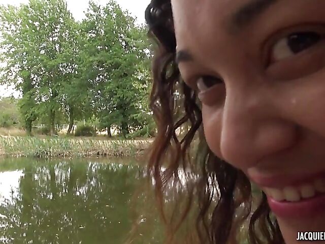 Wild outdoor DP in the open air with chubby village slut Natacha