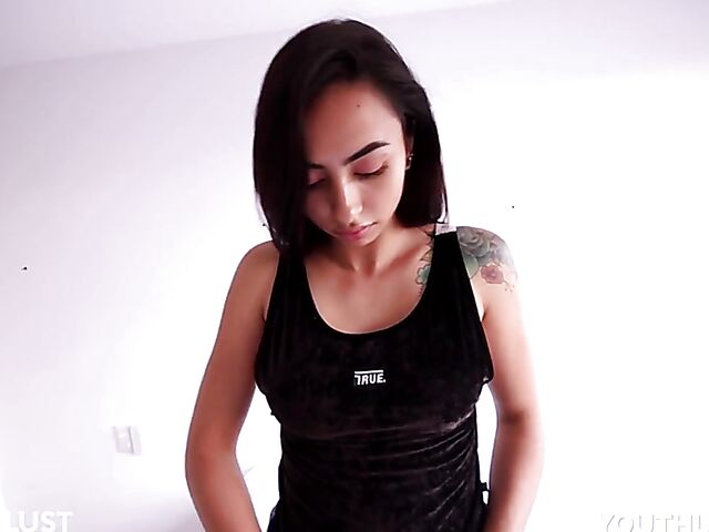 Porn debut of new latina Sushan taking your hard dick POV