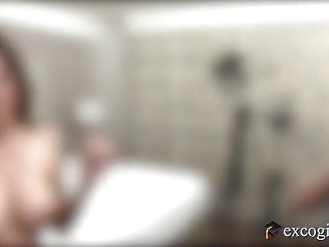 Toys and cock for exploited college girl Maddy May in her first FFM 3some