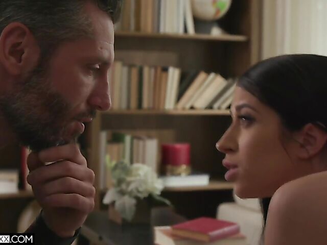 Cuckold husband watching his sexy young wife Alex Coal fuck