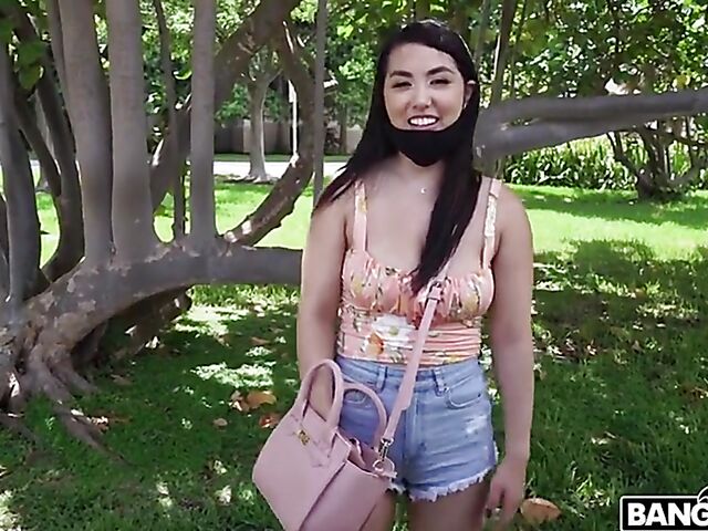 Hot Korean girl Mina Moon gets plowed in a van