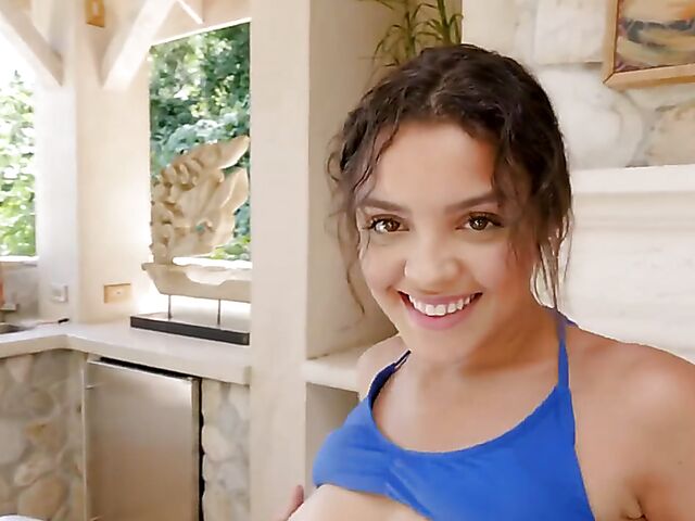 Very hot POV with delicious brown-eyed latina Ella Cruz