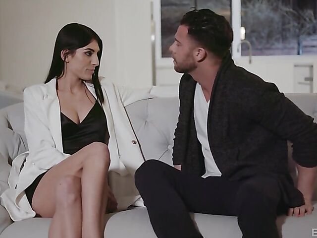 High heels fuck with long-legged brunette Dana Wold