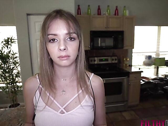 Lola Leda - Cleaning teen POV fucked in the kitchen