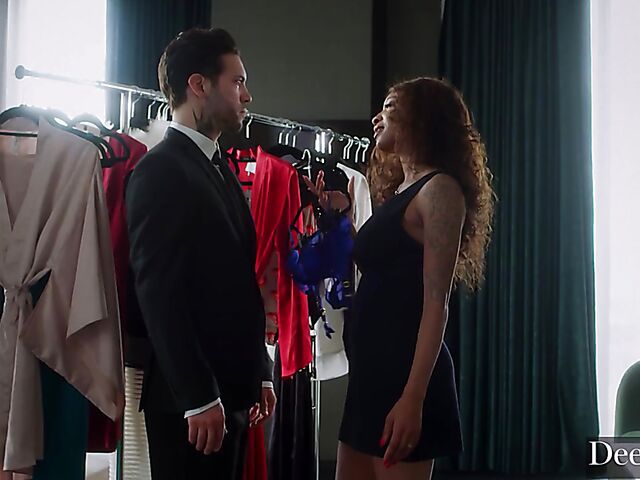 Big tits ebony September Reign gets slammed hard by a tattooed white guy