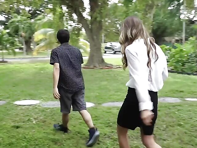 Horny tiny boy fucks skinny MILF Tara Ashley