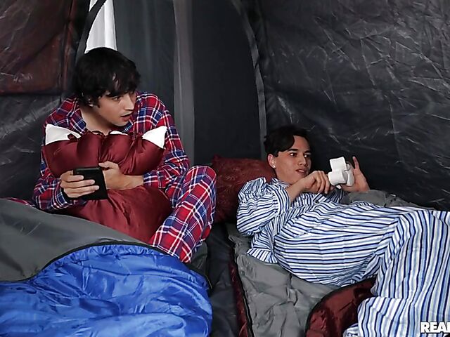 Boy fuck milf threesome with lil campers sharing curious Britney Amber