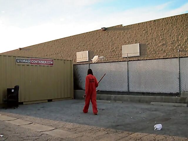 Public handjob in the street from bad lady cop Sarah Vandella