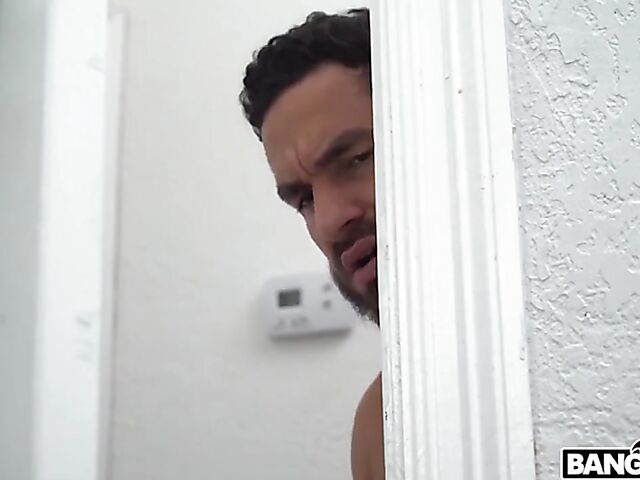 Kira Perez - Teen latina sister caught masturbating on the toilet