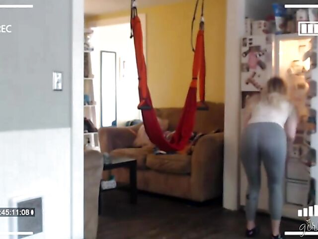 Busty milf Casca Akashova fingering herself while watching Lilly Bell's masturbation camshow