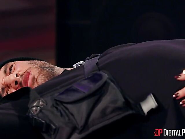 Take a look at Gabbie Carter's big bouncing boobs as she fucks a lucky man in Red Light Arena