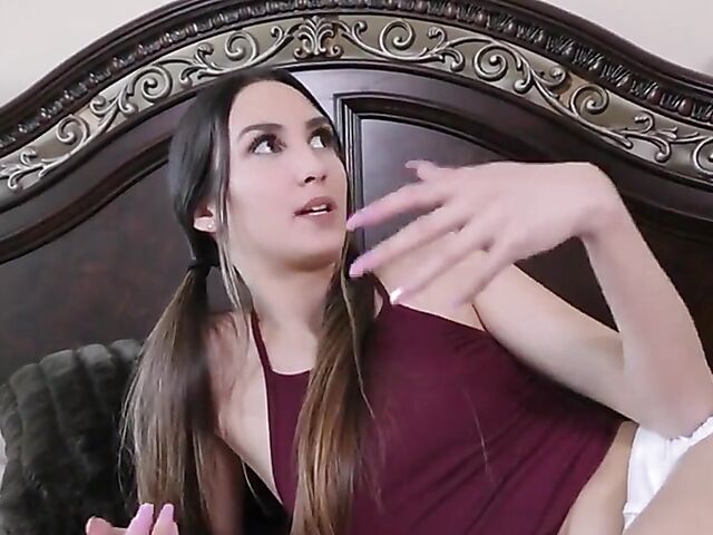 Small tits teen Natalia Nix gets her shaved cunt perfectly pounded by her stepdad