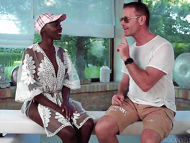 Wet and messy interracial lesbian foursome with shaved head African babe Zaawaadi getting shared by Cherry Kiss, Malena Nazionale, and Tiffany Tatum