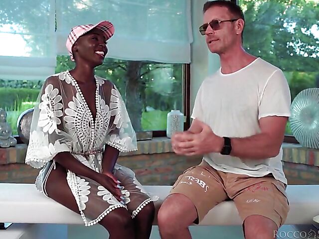 Wet and messy interracial lesbian foursome with shaved head African babe Zaawaadi getting shared by Cherry Kiss, Malena Nazionale, and Tiffany Tatum