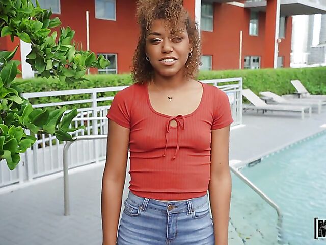 POV ebony girl Milu Blaze is eager to fuck