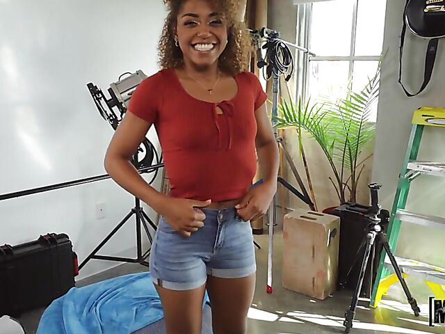 POV ebony girl Milu Blaze is eager to fuck