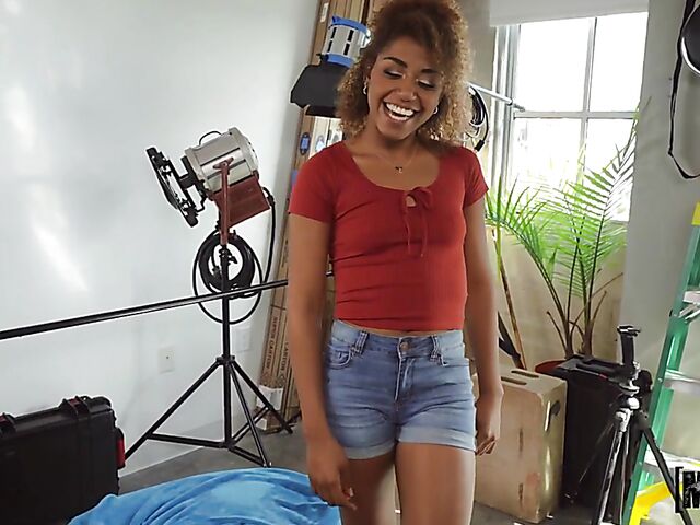 POV ebony girl Milu Blaze is eager to fuck