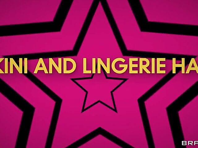 Bikini try on and dildo riding with big boobs pornstar Cali Carter