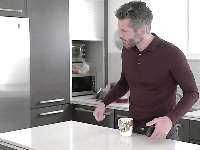 Ebony stepdaughter Brixley Benz wants to fuck her white daddy