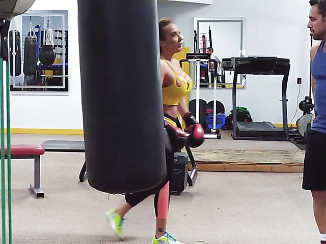 Richelle Ryan - Big titted boxing MILF gym fuck in the ring