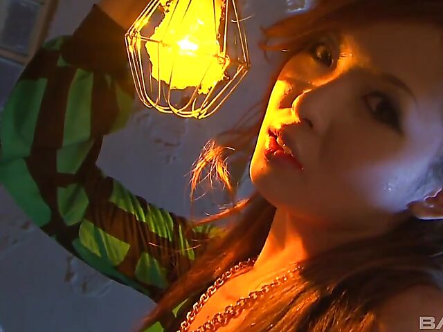 Skinny Japanese anal slut gets double fucked